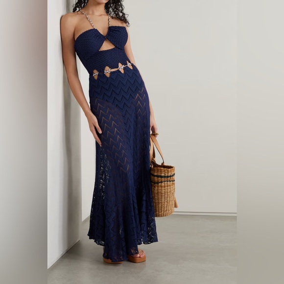 PatBO La Mer Trim Beach Dress in Indigo - Picture 2 of 16